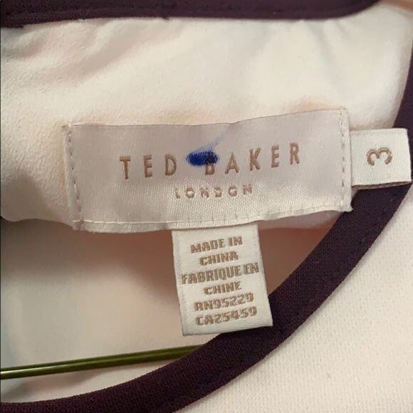 NWOT TED BAKER LONDON TIE NECK SKATER DRESS SIZE 3 - Picture 8 of 9